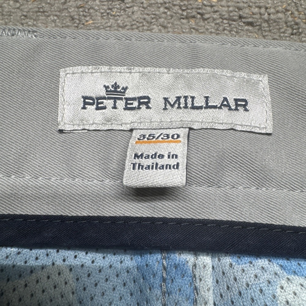 Peter Millar Crown Sport Golf Pants Mens 35 Gray Performance Lightweight Classic - Picture 6 of 11